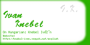 ivan knebel business card